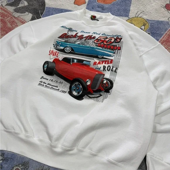 Vintage back to the fifties car show crewneck - Picture 2 of 3